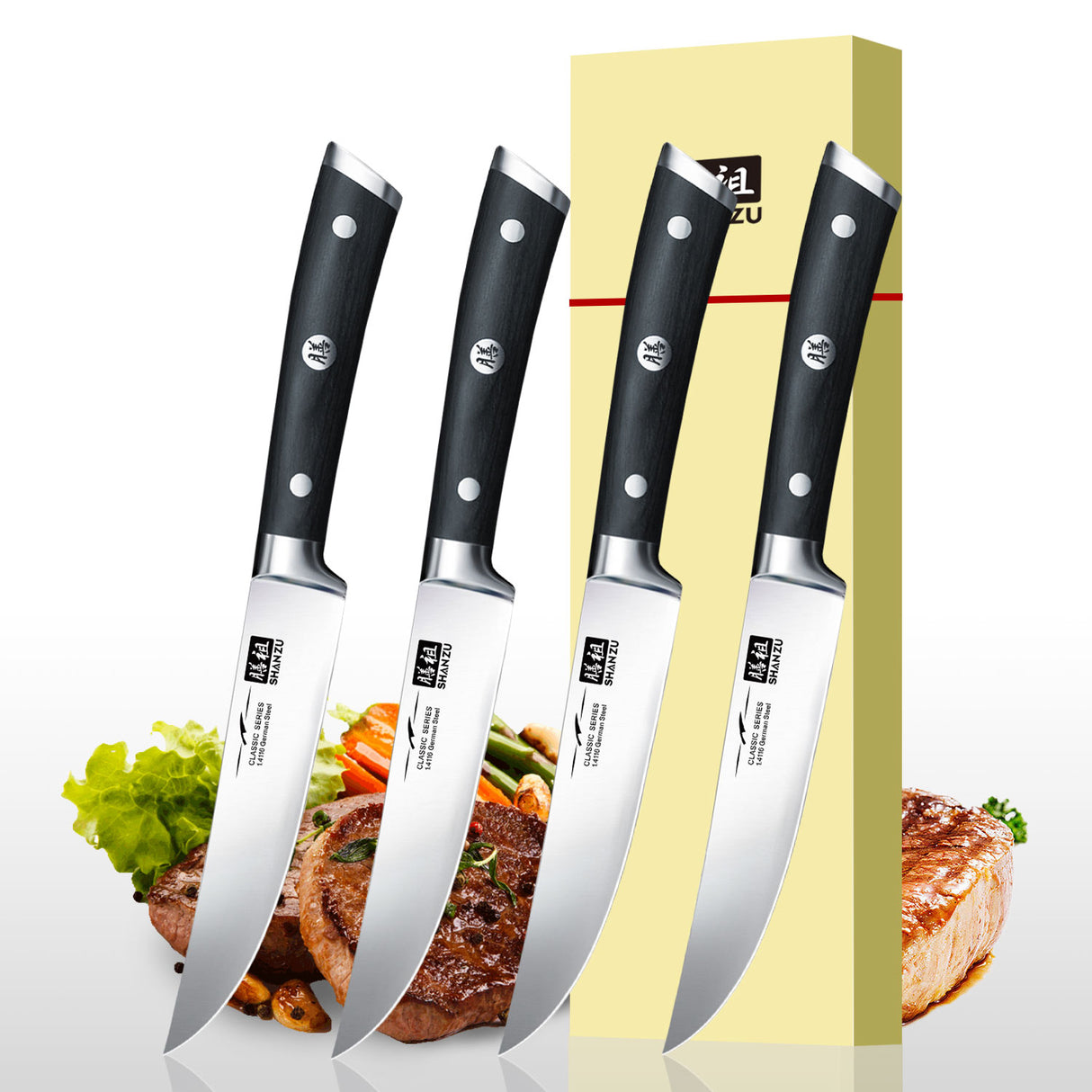 Gift Set | Classic 4-PCS High Carbon Steel Steak Knife Set